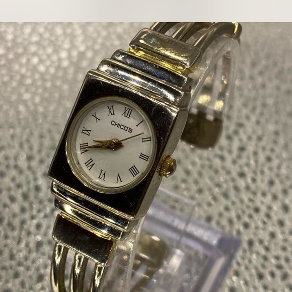 Chico's Two-Tone Rectangular Watch ^*^ - Picture 2 of 8
